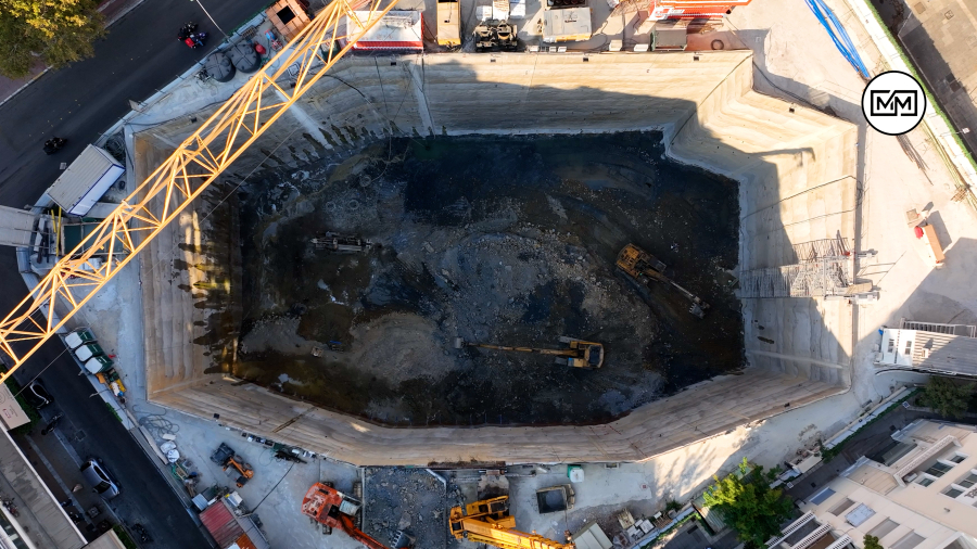 Σταθμός μετρό Κολωνάκι: Σκάμμα 35 μέτρων - Κόβει την ανάσα Drone video