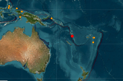 Σεισμός τώρα 6,3 ρίχτερ στα νησιά Βανουάτου στον Ειρηνικό