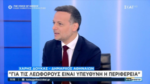 Χάρης Δούκας: «Χρειάζονται 100 εκατ. για αντιπλημμυρικά στην Αθήνα – Έχουμε βρει μόλις 2»