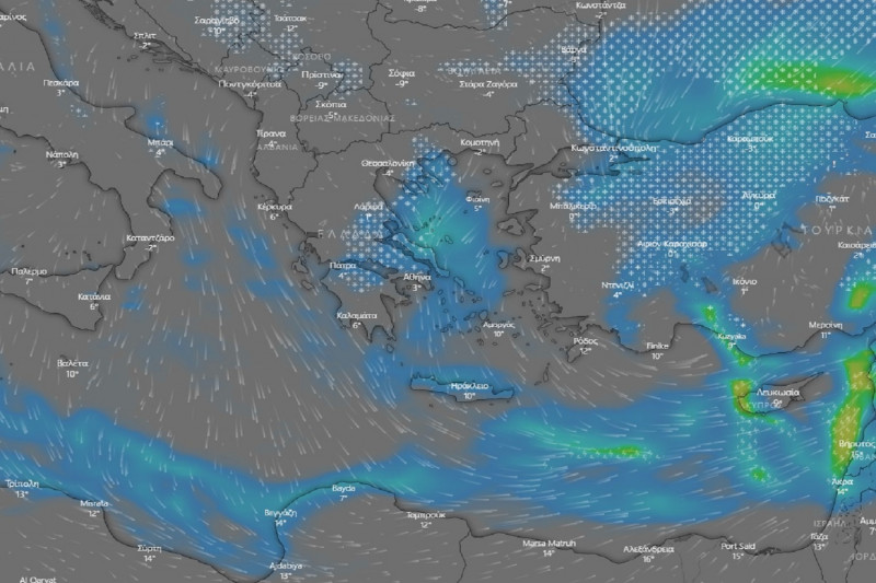 Live κάμερες από περιοχές της χώρας, πού θα χιονίσει, τι δείχνει ο δορυφόρος - Άσπρισε η κορυφή της Πάρνηθας