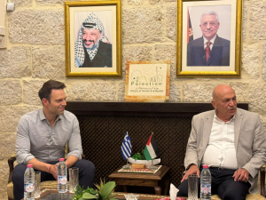 Στη Βηθλεέμ ο Κασσελάκης – Συναντήθηκε με τον υπουργό Τουρισμού της Παλαιστίνης