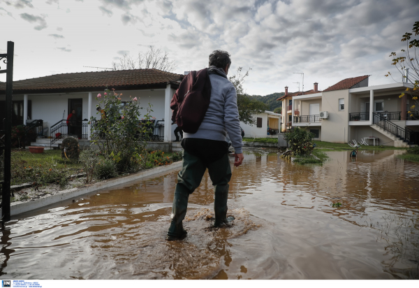 Διακοπή κυκλοφορίας στην Χαλκιδική λόγω έντονης βροχής