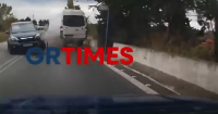 Θεσσαλονίκη: Βίντεο ντοκουμέντο από την καραμπόλα πέντε οχημάτων στο Πλαγιάρι