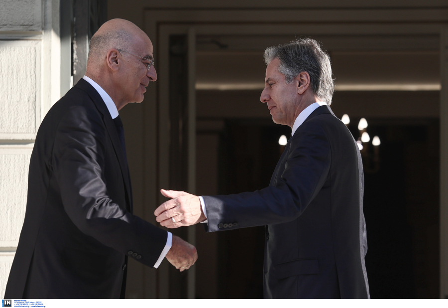 Σε θερμό κλίμα η συνάντηση Δένδια - Μπλίνκεν: «Νίκο φίλε μου»