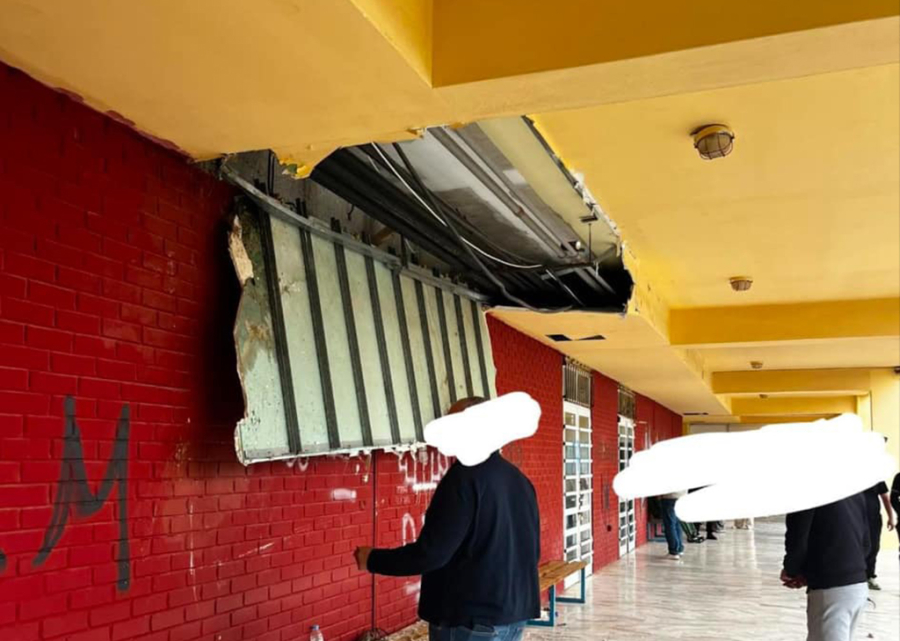 Ρόδος: Κατέρρευσε τμήμα οροφής στο 2ο ΕΠΑΛ