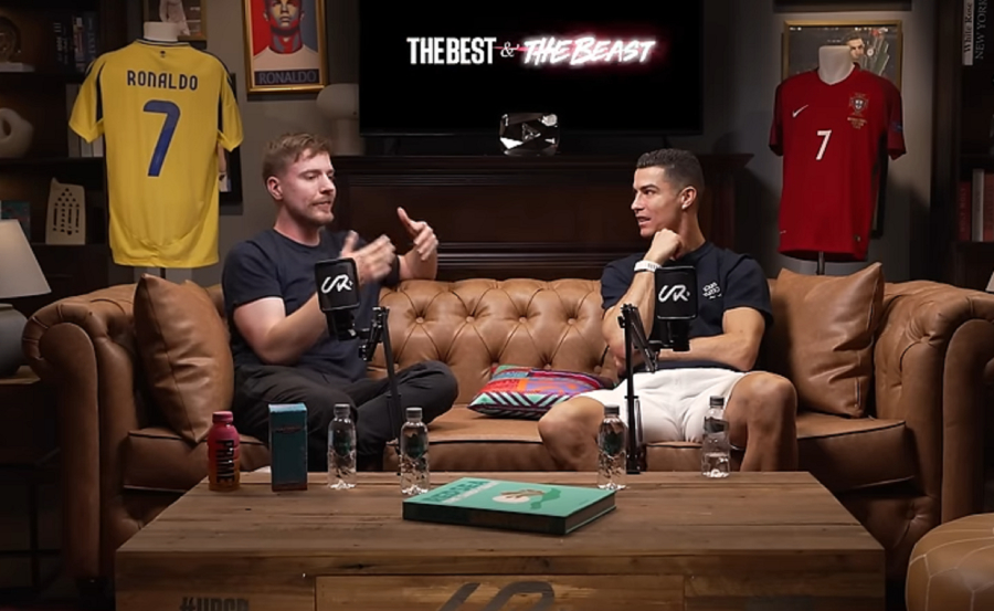 Ο Κριστιάνο Ρονάλντο συνάντησε τον MrBeast για να «ρίξει» το ίντερνετ (Βίντεο)