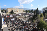 Τέμπη: Μεγαλειώδες και ειρηνικό το συλλαλητήριο στο Σύνταγμα