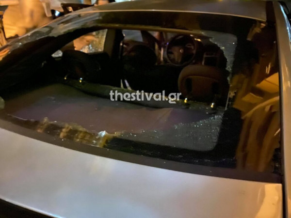 Θεσσαλονίκη: Οπαδικό επεισόδιο στον Εύοσμο με σπασμένο ΙΧ και φωτοβολίδες