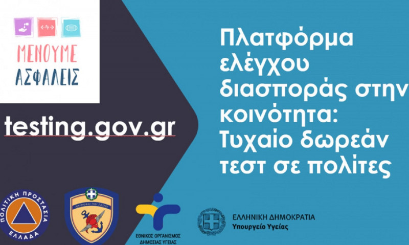 Testing.gov.gr: Βήμα προς βήμα η υποβολή αίτησης για δωρεάν τεστ κορονοϊού