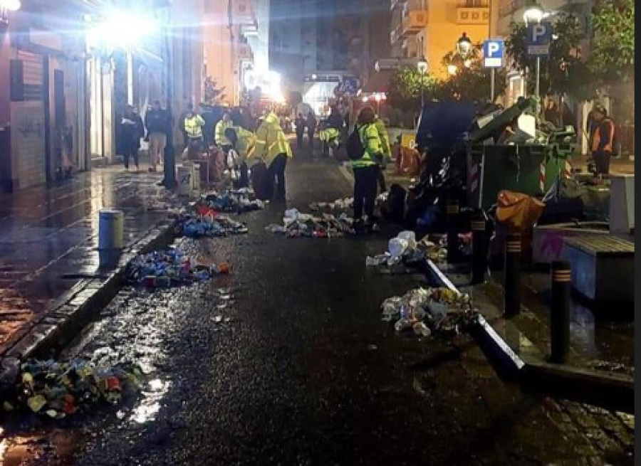 Μάζεψαν δέκα τόνους σκουπιδιών μόνο από έναν δρόμο, μετά την Τσικνοπέμπτη