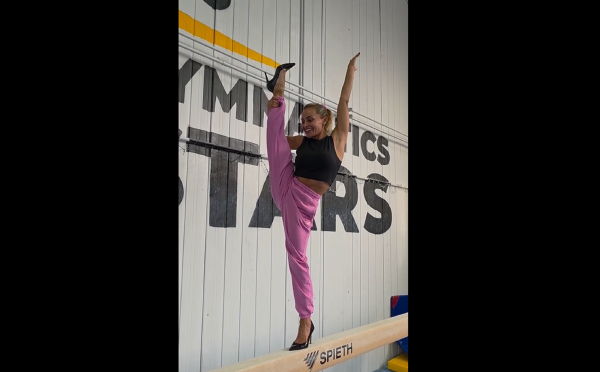 Η Βασιλική Μιλλούση με ψηλοτάκουνα πάνω στη δοκό ισορροπίας: Μην το δοκιμάσετε (Βίντεο)