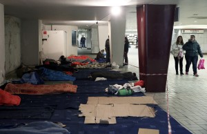 Οι άστεγοι στο κέντρο της Αθήνας