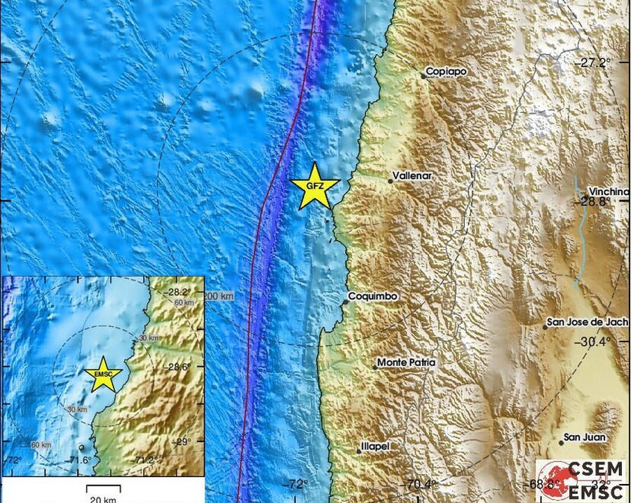 Ισχυρός σεισμός τώρα 6,5 ρίχτερ στη Χιλή