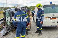 Ηλεία: Σοβαρό τροχαίο με έξι τραυματίες - Δύο παιδιά ανάμεσά τους (Εικόνες)