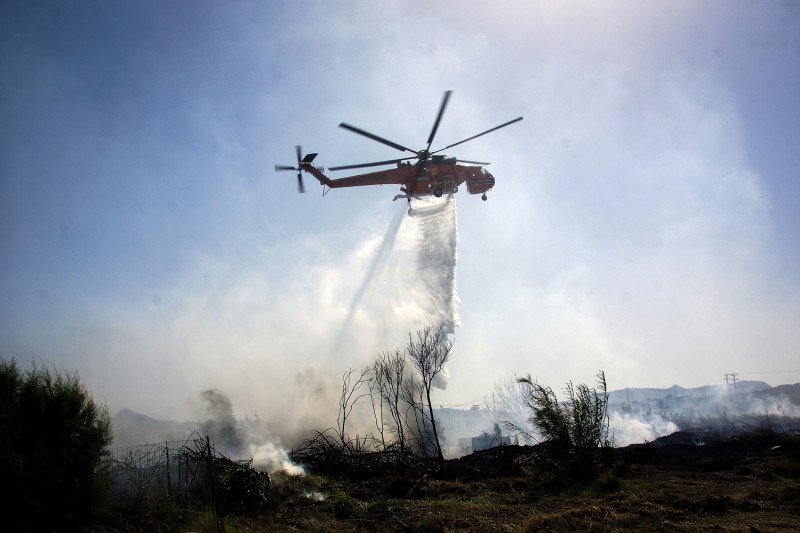 Φωτιά σε δασική περιοχή στη Ρόδο, ενισχύονται οι δυνάμεις, εκκενώθηκε οικισμός