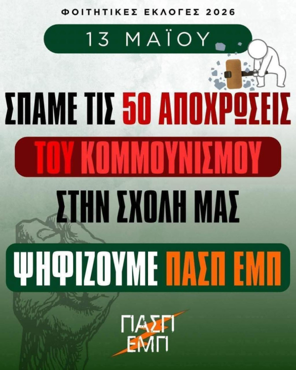 «Δεν είναι ΠΑΣΟΚ αυτό»: Σάλος για αφίσα της ΠΑΣΠ στο ΕΜΠ