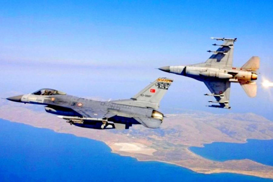 Συνεχίζει τις προκλήσεις η Άγκυρα: Αναχαιτίστηκε ζεύγος τουρκικών F-16 σε Ανθρωποφάγους και Μακρονήσι