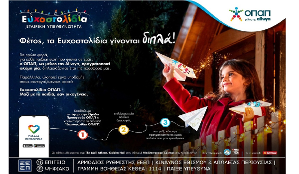 Μία ευχή γίνεται δύο εφέτος τα Χριστούγεννα με τα Ευχοστολίδια