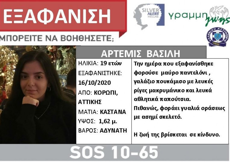 Εξαφάνιση Άρτεμις Βασίλη: Νέα τροπή στο θρίλερ, πού εθεάθη τελευταία φορά (vid)