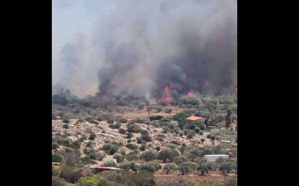 Φωτιά τώρα στο Λαύριο, ρίψεις από 5 εναέρια - Ήχησε «112»