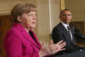 Οικονομία, προσφυγικό και ασφάλεια στην ατζέντα της συνάντησης Μέρκελ - Ομπάμα
