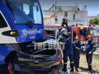 Σοβαρό τροχαίο στην Πάτρα: Αυτοκίνητο συγκρούστηκε με τον Προαστιακό