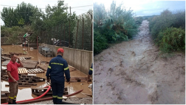 «Βούλιαξε» το Αγρίνιο από την κακοκαιρία, πλημμύρες και προβλήματα (vids)