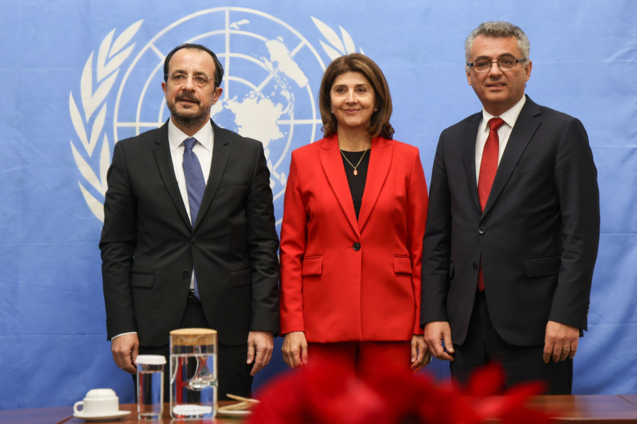 Κυπριακό: Σε εξέλιξη η τριμερής Χριστοδουλίδη - Έρχιουρμαν - Ολγκίν