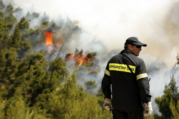 Φωτιά στη Νεοχωρούδα Θεσσαλονίκης - Μήνυμα 112