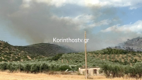 Κορινθία: Χωρίς ενεργό μέτωπο η φωτιά στο Σπαθοβούνι – Ισχυρές δυνάμεις επιχειρούν για τυχόν αναζωπύρωση