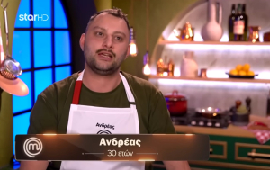 MasterChef 10: Η επική τούμπα του Αντρέα – «Πιάστηκε το κορδόνι μου» (Βίντεο)