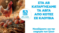 Cage-free αυγά στην ΑΒ Βασιλόπουλος: Η πρώτη ελληνική αλυσίδα σούπερ μάρκετ που καταργεί τα αυγά κλωβοστοιχίας
