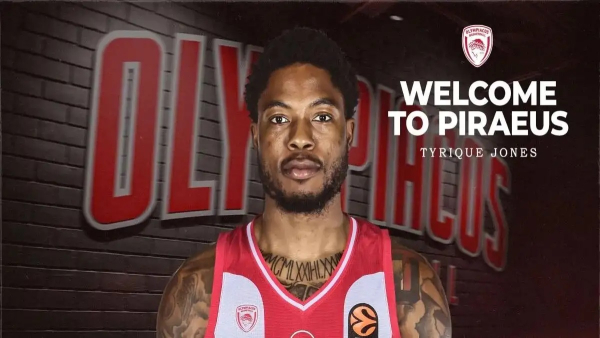 Και επίσημα παίκτης του Ολυμπιακού ο Ταϊρίκ Τζόουνς