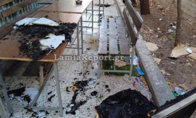 Βανδάλισαν σχολείο στη Λαμία, εικόνες «ντροπής» στο κτίριο
