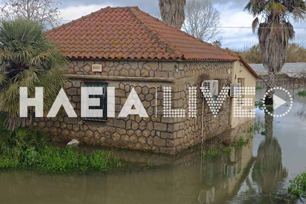 Ηλεία: Εικόνες αποκάλυψης από τις πλημμύρες του Πηνειού στο Βαρθολομιό