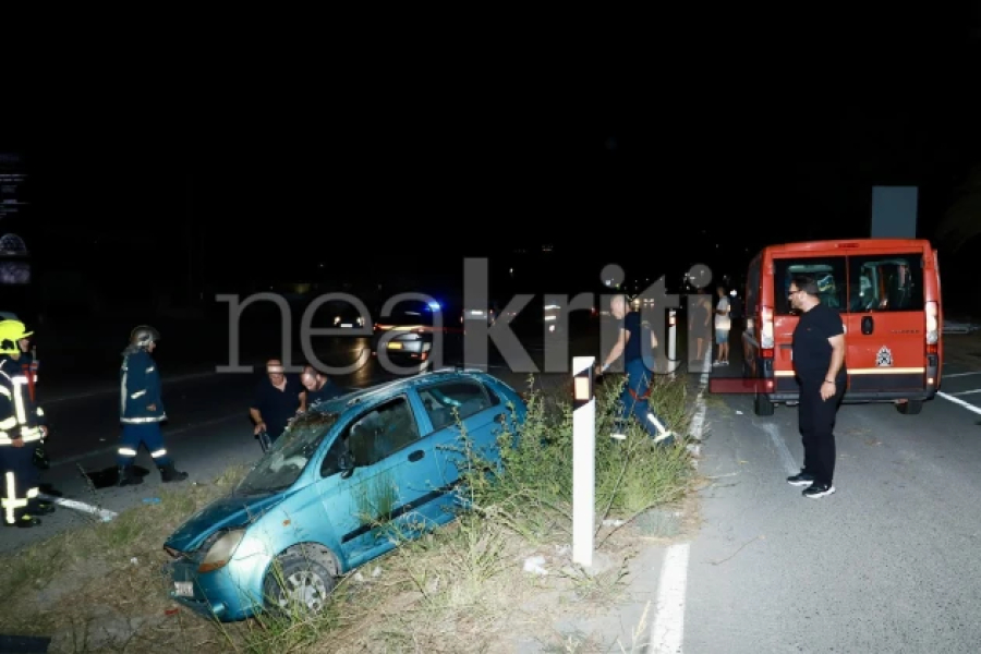 Τροχαίο στο Ηράκλειο: Στο νοσοκομείο ηλικιωμένο ζευγάρι μετά τον απεγκλωβισμό