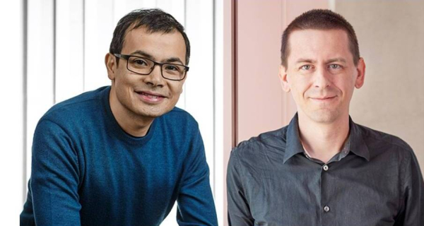 Demis Hassabis (αριστερά) και John Jumper (δεξιά)Credit:Breakthrough Prize