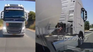 Bίντεο - σοκ στα Χανιά: Οδηγός βυτιοφόρου κάνει επικίνδυνη προσπέραση με κόρνα και «παίζοντας» τα φώτα