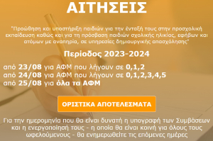 Παιδικοί σταθμοί ΕΣΠΑ: Δείτε στην ΕΕΤΑΑ τα οριστικά αποτελέσματα για τα voucher