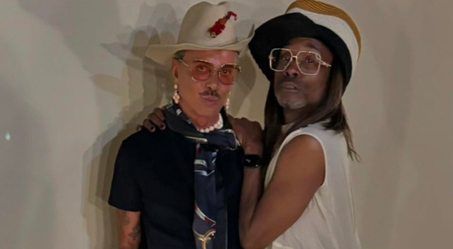 Λάκης Γαβαλάς και Μπίλι Πόρτερ στη Μύκονο