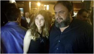 Μώραλης και Μαρινάκης στο προεκλογικό πάρτι της Βέρας Σαραντάκου