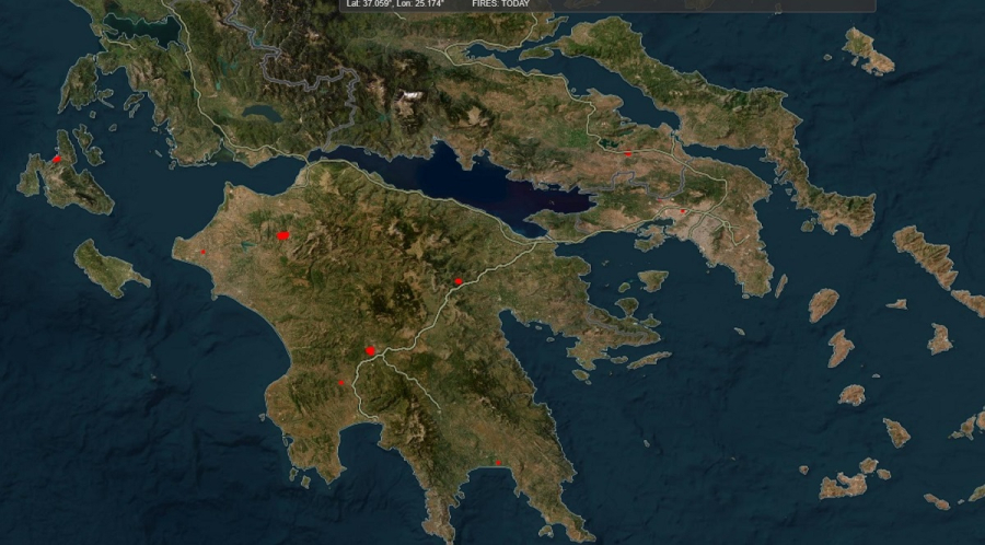 Η NASA «σκανάρει» τις φωτιές στην Ελλάδα - Όσα είδε ο δορυφόρος