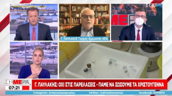 Παυλάκης: «Δεν μιλάμε για παρελάσεις, πάμε να σώσουμε τα Χριστούγεννα»