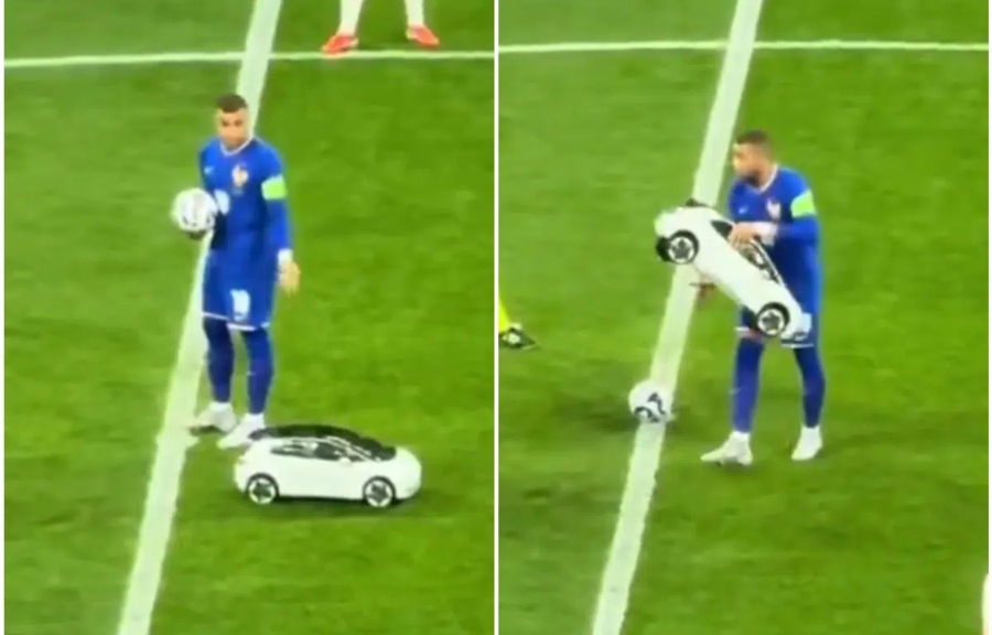 Απίστευτο σκηνικό με Εμπαπέ: Τα «έβαλε» με διαφημιστικό αυτοκινητάκι