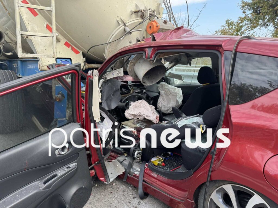 Δυστύχημα στον Πύργο: Αυτοκίνητο «καρφώθηκε» σε βυτιοφόρο – Νεκρή 45χρονη
