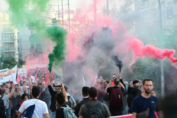 Πλήθος κόσμου στην πορεία υπέρ της Παλαιστίνης - Δείτε φωτογραφίες