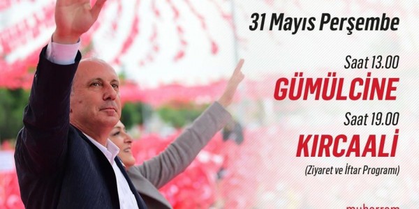 Στην Κομοτηνή για προεκλογική εκστρατεία ο Τούρκος υποψήφιος πρόεδρος της αξιωματικής αντιπολίτευσης