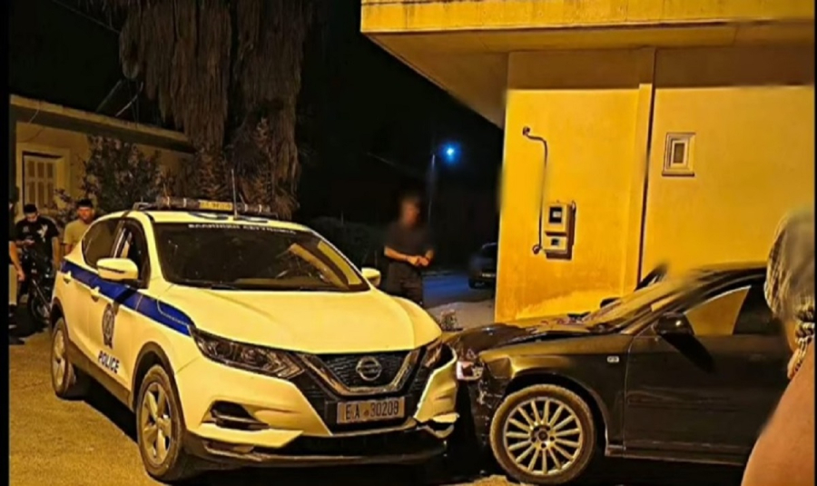 Φιλιατρά: Διαρρήκτες εμβόλισαν περιπολικό που τους καταδίωκε (Βίντεο)