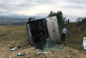 Ατύχημα με λεωφορείο που μετέφερε μαθητές στις Σέρρες