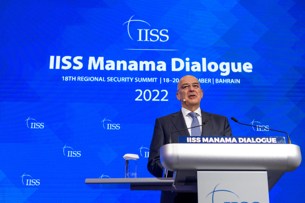 Δένδιας στο φόρουμ του Μπαχρέιν: «Η Τουρκία μας απειλεί με πόλεμο εάν η Ελλάδα επεκτείνει τα χωρικά της ύδατα στο Αιγαίο»